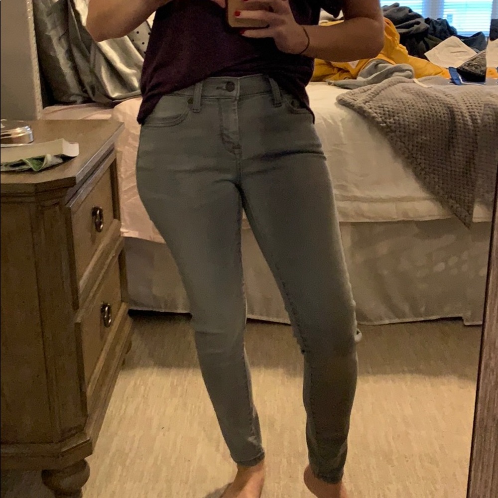 Grey Sculpt Skinny Jeans by Ann Taylor LOFT